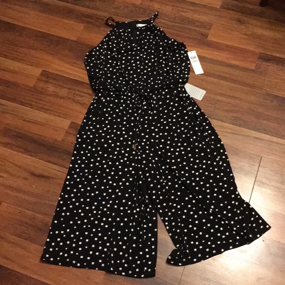 London Times Happy Square Gaucho Jumpsuit - Picture 3 of 9
